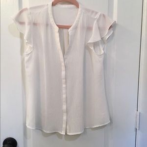 Sheer white blouse size small